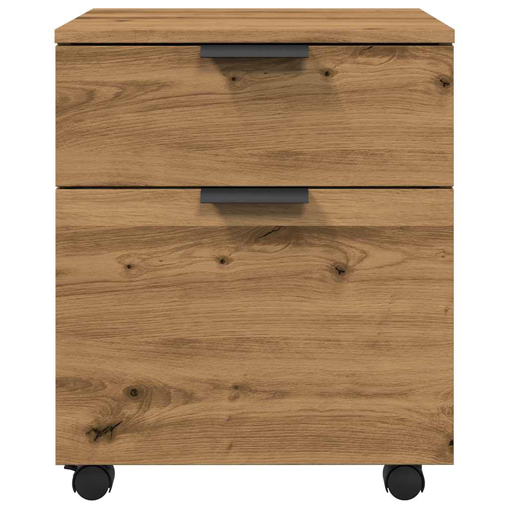 Κινητό ντουλάπι αρχείων vidaXL με τροχούς Artisan Oak