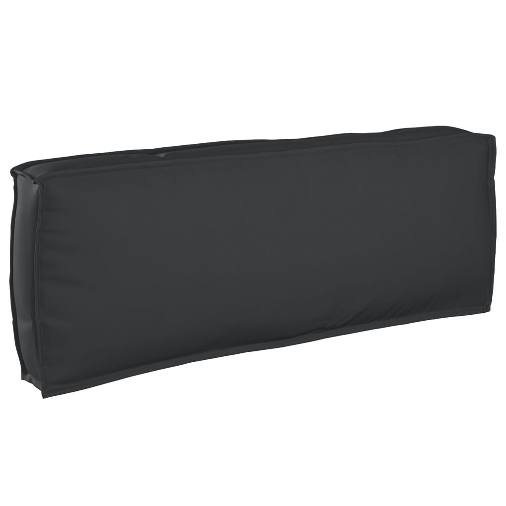 vidaXL Μαξιλάρι Πλάτης Μαύρο 120x40x12 εκ. Υφασμάτινο