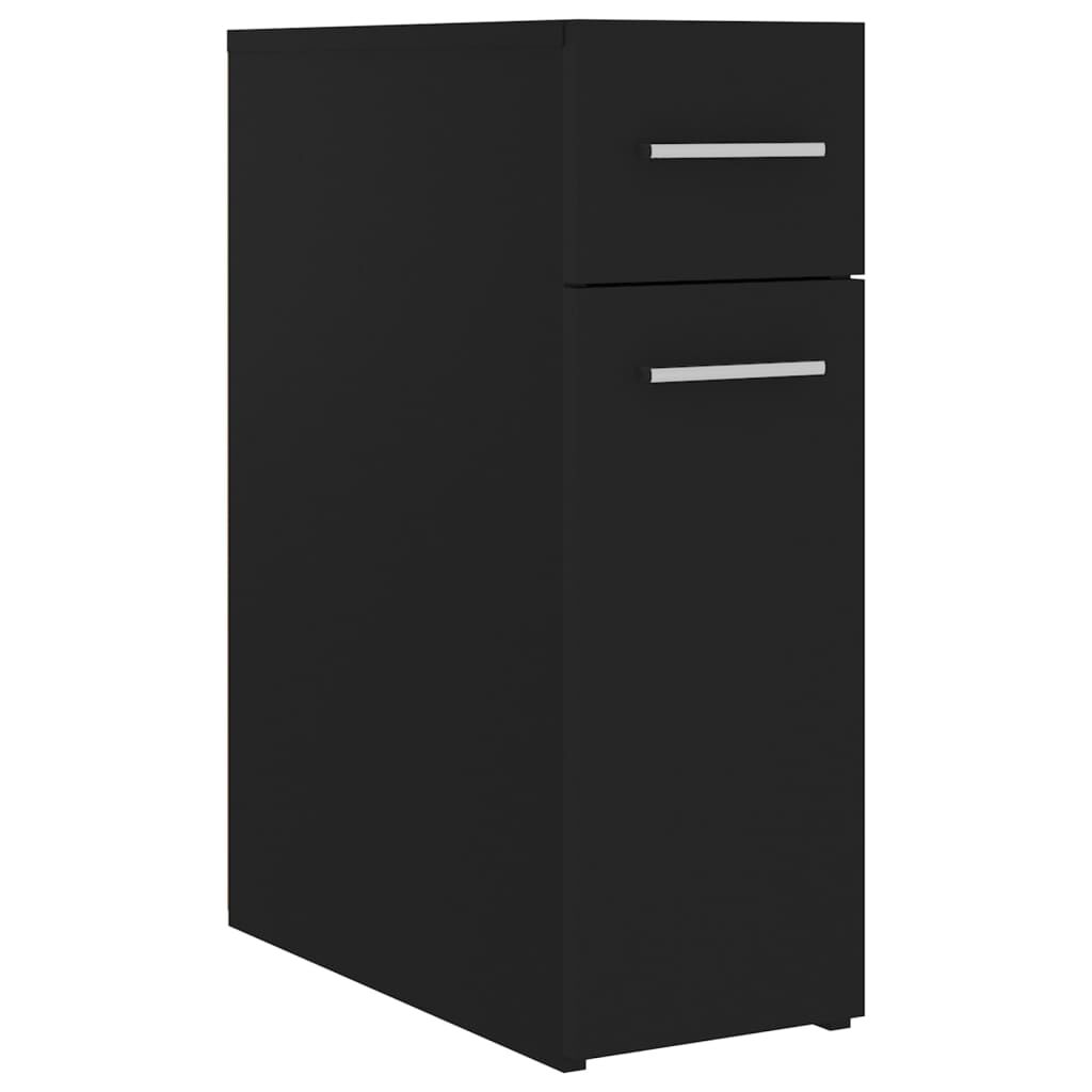 vidaXL Συρταριέρα Γενικής Χρήσης Μαύρη 20 x 45,5 x 60 εκ. Επεξ. Ξύλο