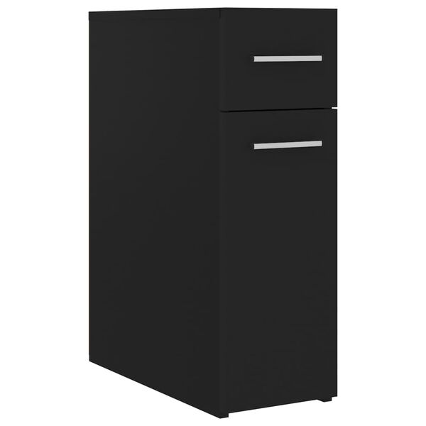 vidaXL Συρταριέρα Γενικής Χρήσης Μαύρη 20 x 45,5 x 60 εκ. Επεξ. Ξύλο