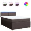vidaXL &Kappa;&rho;&epsilon;&beta;ά&tau;&iota; Boxspring &mu;&epsilon; &Sigma;&tau;&rho;ώ&mu;&alpha; &Sigma;&kappa;&omicron;ύ&rho;&omicron; &Kappa;&alpha;&phi;έ 140x200 &epsilon;&kappa; &Upsilon;&phi;&alpha;&sigma;&mu;ά&tau;&iota;&nu;&omicron;