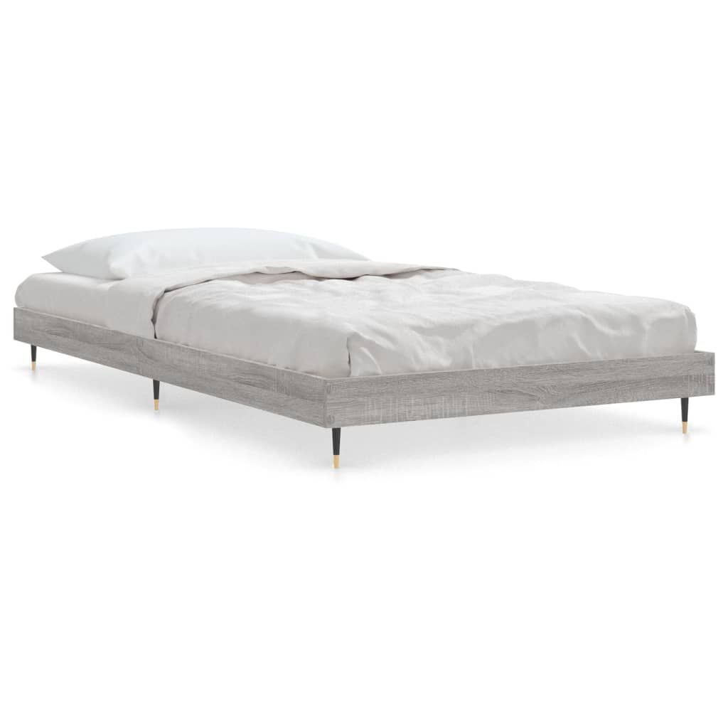 vidaXL Πλαίσιο Κρεβατιού Γκρι Sonoma 100x200 εκ. Επεξεργασμένο Ξύλο