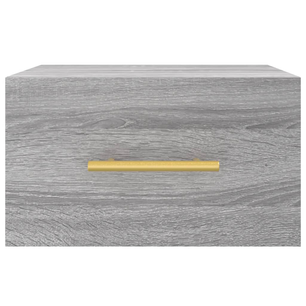 vidaXL Κομοδίνα Επιτοίχια Γκρι Sonoma 35 x 35 x 20 εκ.