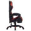 vidaXL Καρέκλα Racing με Υποπόδιο Κόκκινη/Μαύρη από Συνθετικό Δέρμα