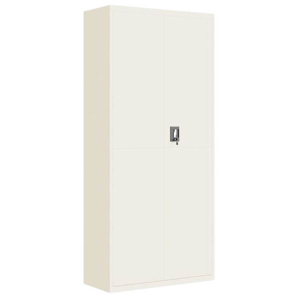 vidaXL Αρχειοθήκη Λευκή 90x40x200 εκ. Ατσάλινη