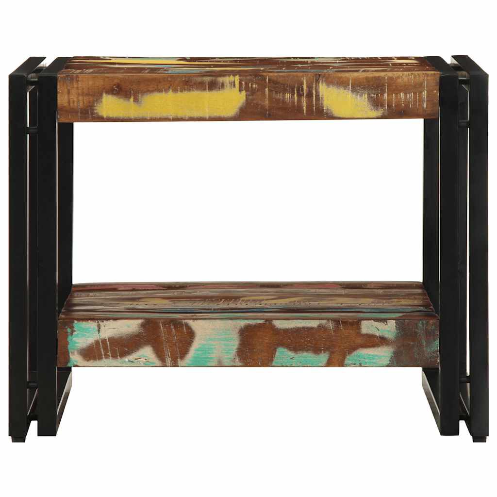 vidaXL Τραπεζάκι σαλονιού πολύχρωμο 50x50x38cm Ξύλο μασίφ αναγεννημένο
