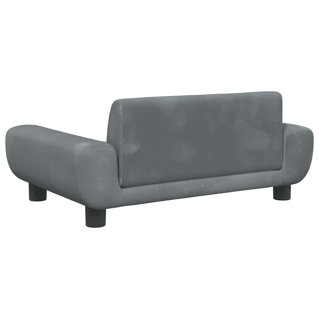 vidaXL Κρεβάτι Σκύλου Σκούρο Γκρι 70 x 45 x 33 εκ. Βελούδινο