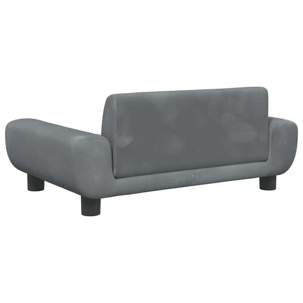 vidaXL Κρεβάτι Σκύλου Σκούρο Γκρι 70 x 45 x 33 εκ. Βελούδινο