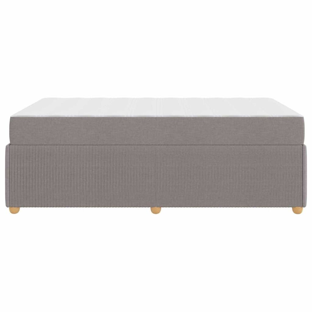 vidaXL Σκελετός κρεβατιού με στρώμα Taupe 120 x 190 cm ύφασμα