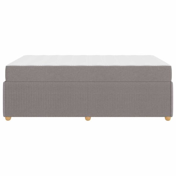 vidaXL Σκελετός κρεβατιού με στρώμα Taupe 120 x 190 cm ύφασμα