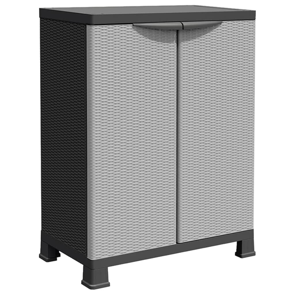 vidaXL Πλαστικό Ντουλάπι 68 x 39 x 92 εκ. με Σχεδιασμό σε Στυλ Ρατάν