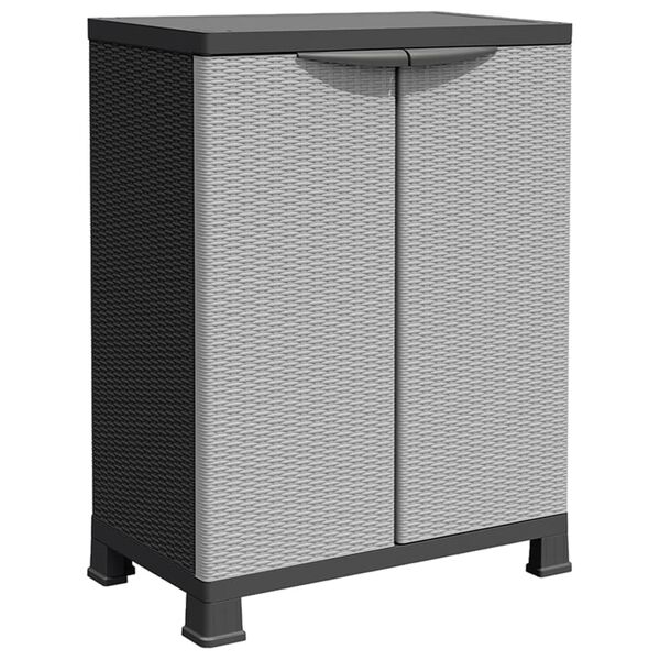 vidaXL Πλαστικό Ντουλάπι 68 x 39 x 92 εκ. με Σχεδιασμό σε Στυλ Ρατάν
