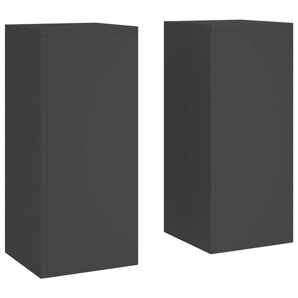 vidaXL Στήριξη φυτών 2 pcs Μαύρο 24 x 24 x 55 εκ. Ατσάλι