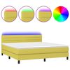 vidaXL &Kappa;&rho;&epsilon;&beta;ά&tau;&iota; Boxspring &mu;&epsilon; &Sigma;&tau;&rho;ώ&mu;&alpha; & LED &Pi;&rho;ά&sigma;&iota;&nu;&omicron; 160x200 &epsilon;&kappa; &Upsilon;&phi;&alpha;&sigma;&mu;ά&tau;&iota;&nu;&omicron;