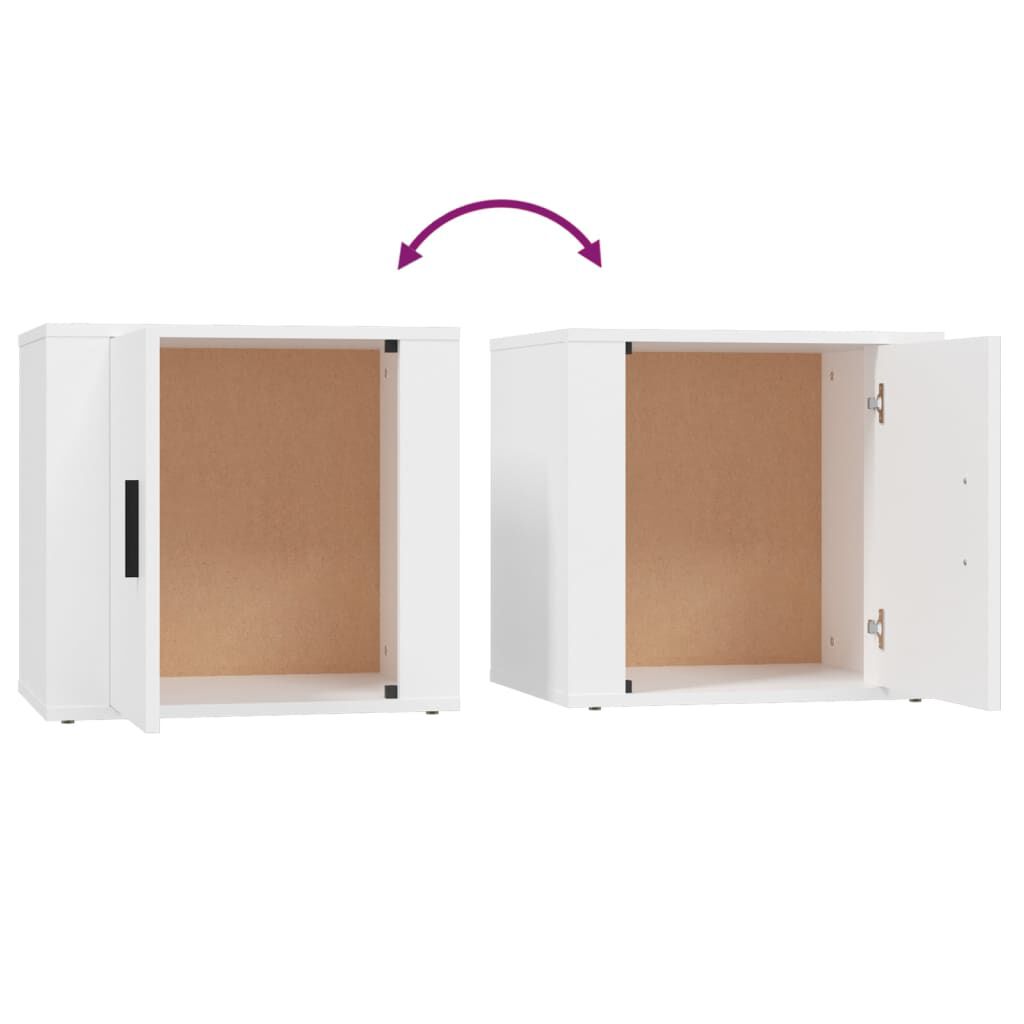 vidaXL Κομοδίνα 2 τεμ. Λευκά 50x39x47 εκ.