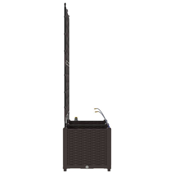 vidaXL Γλάστρες Κήπου 1 τεμ Καφασωτό Καφέ 80 x 40 x 142 cm Πλαστικό