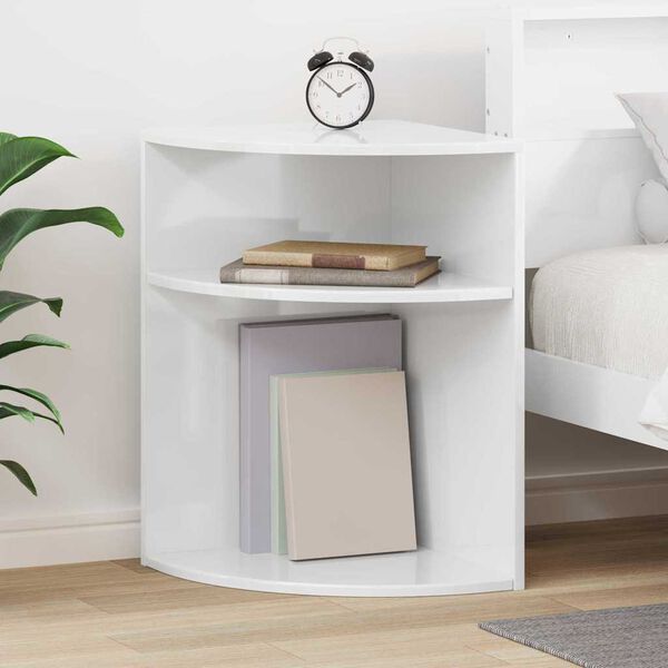 vidaXL End Table &Upsilon;&psi;&eta;&lambda;ή&sigmaf; &gamma;&upsilon;&alpha;&lambda;ά&delta;&alpha;&sigmaf; &lambda;&epsilon;&upsilon;&kappa;ό 39,7 x 39,7 x 60 &epsilon;&kappa;