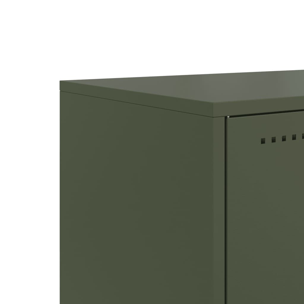 vidaXL Έπιπλο Τηλεόρασης Πράσινο Λαδί 100,5x39x43,5 εκ. από Ατσάλι
