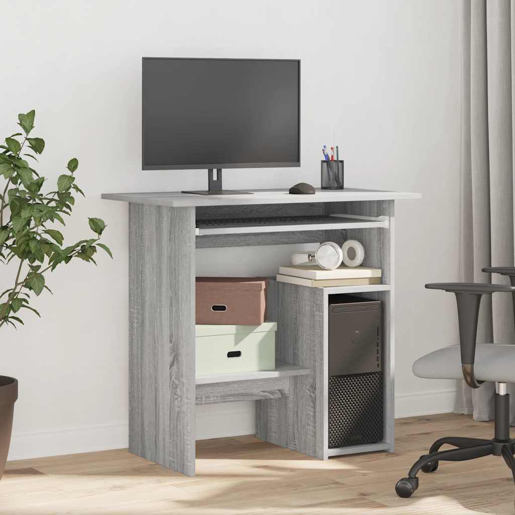 vidaXL Γραφείο Γκρι Sonoma 80 x 45 x 74 εκ. από Επεξεργασμένο Ξύλο