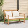 vidaXL Παγκάκι κήπου Φυσικό 110 x 64 x 76.5 εκ Μασίφ ξύλο teak