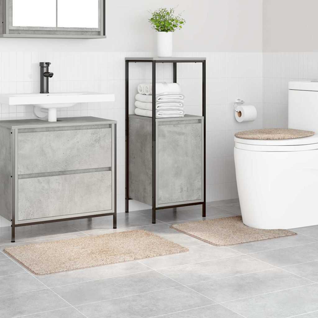vidaXL Πατάκι μπάνιου 3 pcs Κρεμ 50 x 50 cm Πολυπροπυλένιο