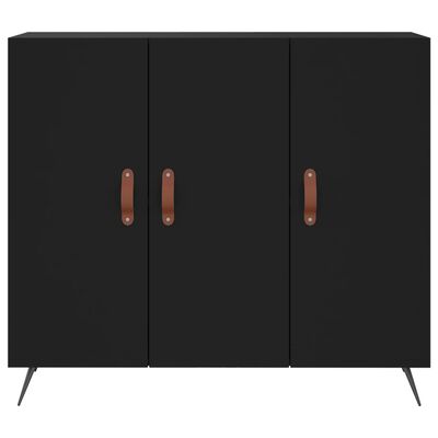 vidaXL Ντουλάπι Μαύρο 90 x 34 x 80 εκ. από Επεξεργασμένο Ξύλο