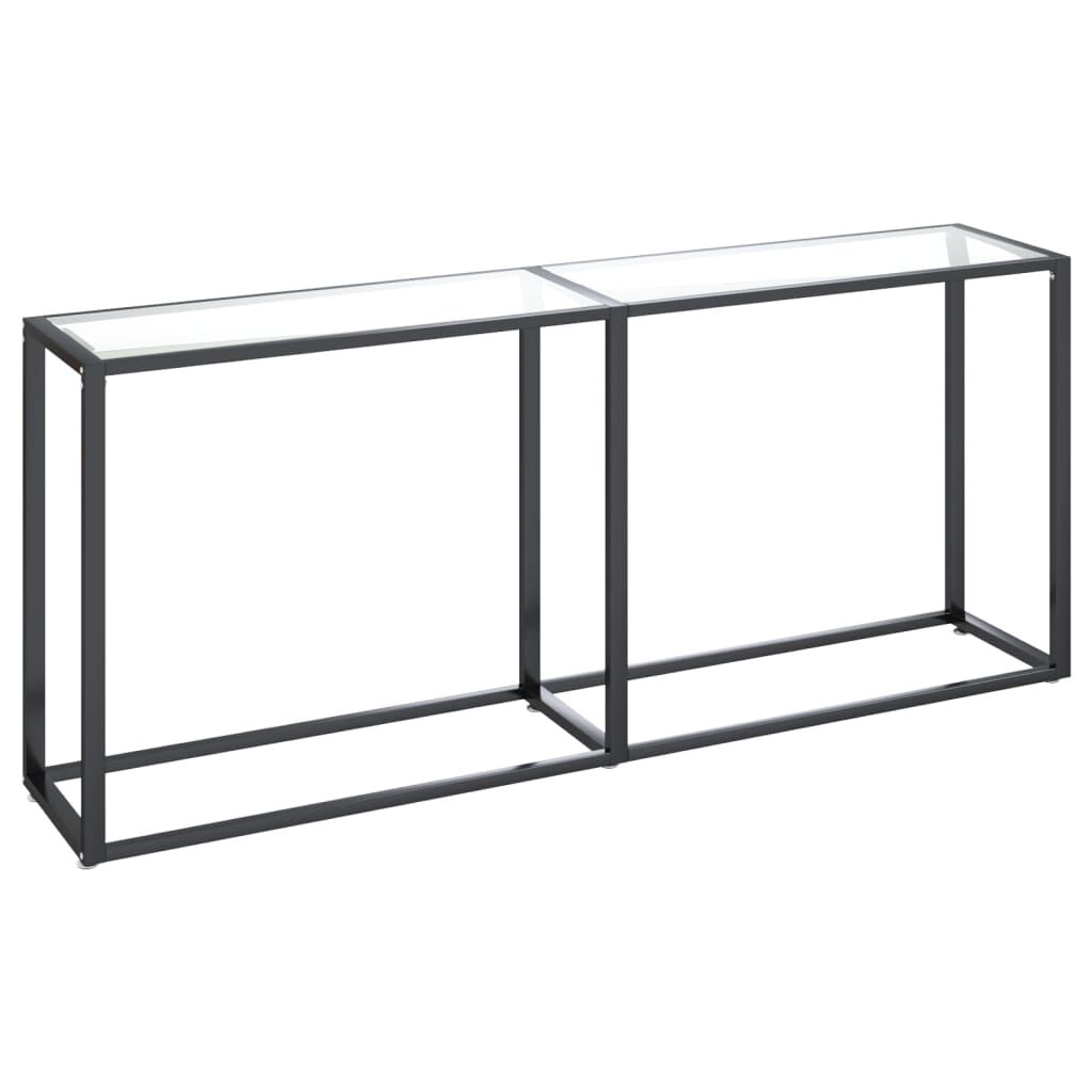 vidaXL Τραπέζι Κονσόλα Διαφανές 180x35x75,5 εκ. από Ψημένο Γυαλί