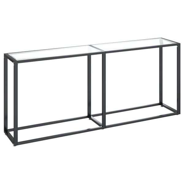 vidaXL Τραπέζι Κονσόλα Διαφανές 180x35x75,5 εκ. από Ψημένο Γυαλί