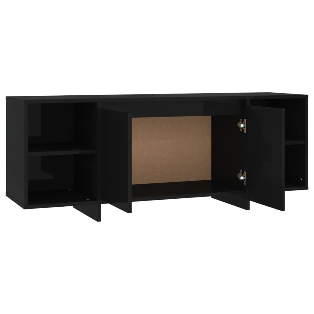 vidaXL Έπιπλο Τηλεόρασης Μαύρο 130 x 35 x 50 εκ. από Μοριοσανίδα