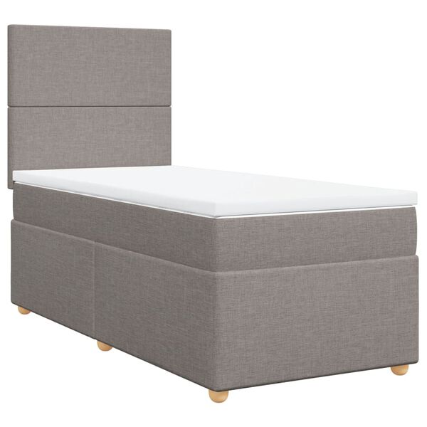 vidaXL &Kappa;&rho;&epsilon;&beta;ά&tau;&iota; Boxspring &mu;&epsilon; &Sigma;&tau;&rho;ώ&mu;&alpha; Taupe 90x190 &epsilon;&kappa;.&Upsilon;&phi;&alpha;&sigma;&mu;ά&tau;&iota;&nu;&omicron;