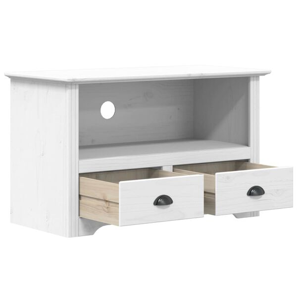 vidaXL Έπιπλο Τηλεόρασης BODO 2 Συρτάρια Λευκό 91,5x44,5x56 εκ Πεύκο