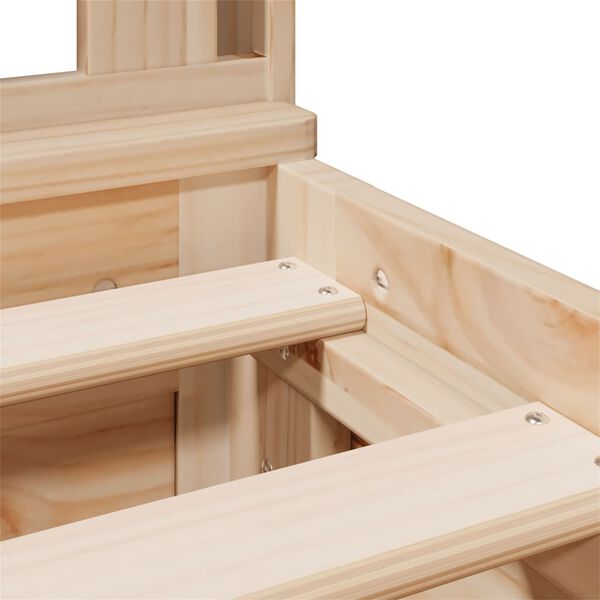 vidaXL Κρεβάτι Βιβλιοθήκη Χωρίς Στρώμα 150x200 εκ Μασίφ Ξύλο Πεύκου