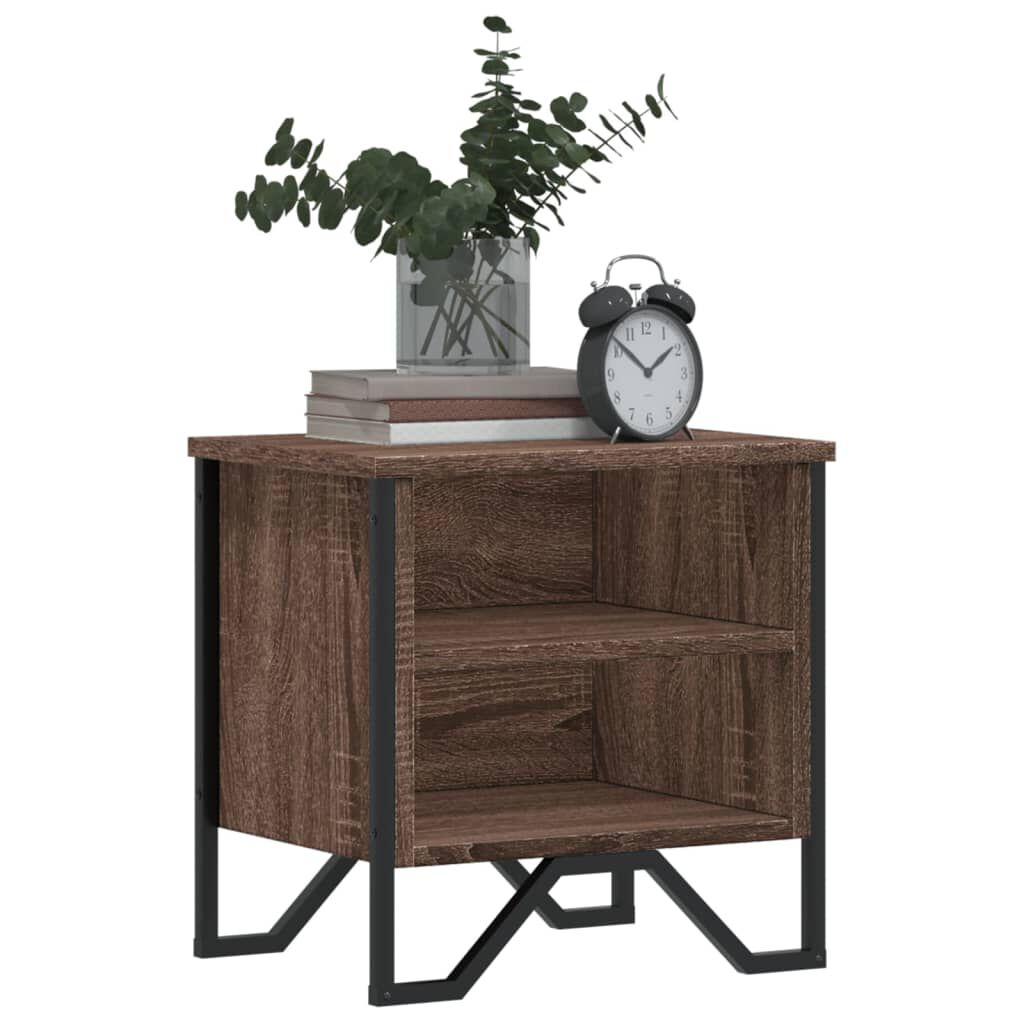 vidaXL Κομοδίνο Χρώμα Καφέ Δρυς 40 x 30 x 40 εκ. Επεξεργασμένο Ξύλο