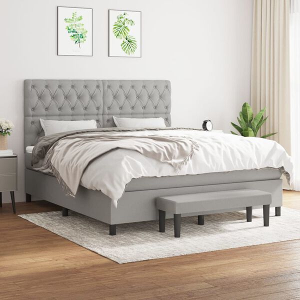 vidaXL &Kappa;&rho;&epsilon;&beta;ά&tau;&iota; Boxspring &mu;&epsilon; &Sigma;&tau;&rho;ώ&mu;&alpha; &Alpha;&nu;. &Pi;&rho;ά&sigma;&iota;&nu;&omicron; 160x200&epsilon;&kappa; &Upsilon;&phi;&alpha;&sigma;&mu;ά&tau;&iota;&nu;&omicron;