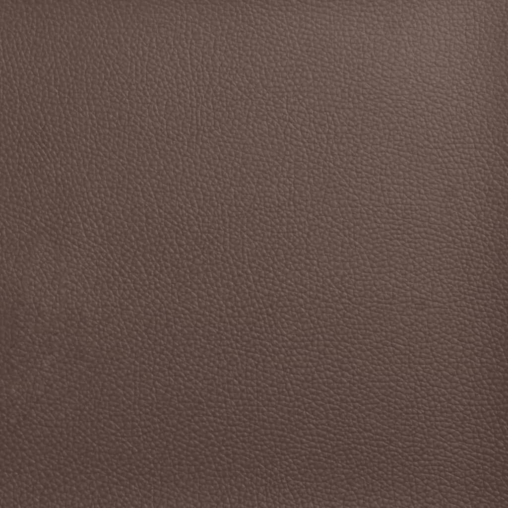 vidaXL Πλαίσιο Κρεβατιού με Κεφαλάρι Καφέ 140x190 εκ. Συνθετικό Δέρμα