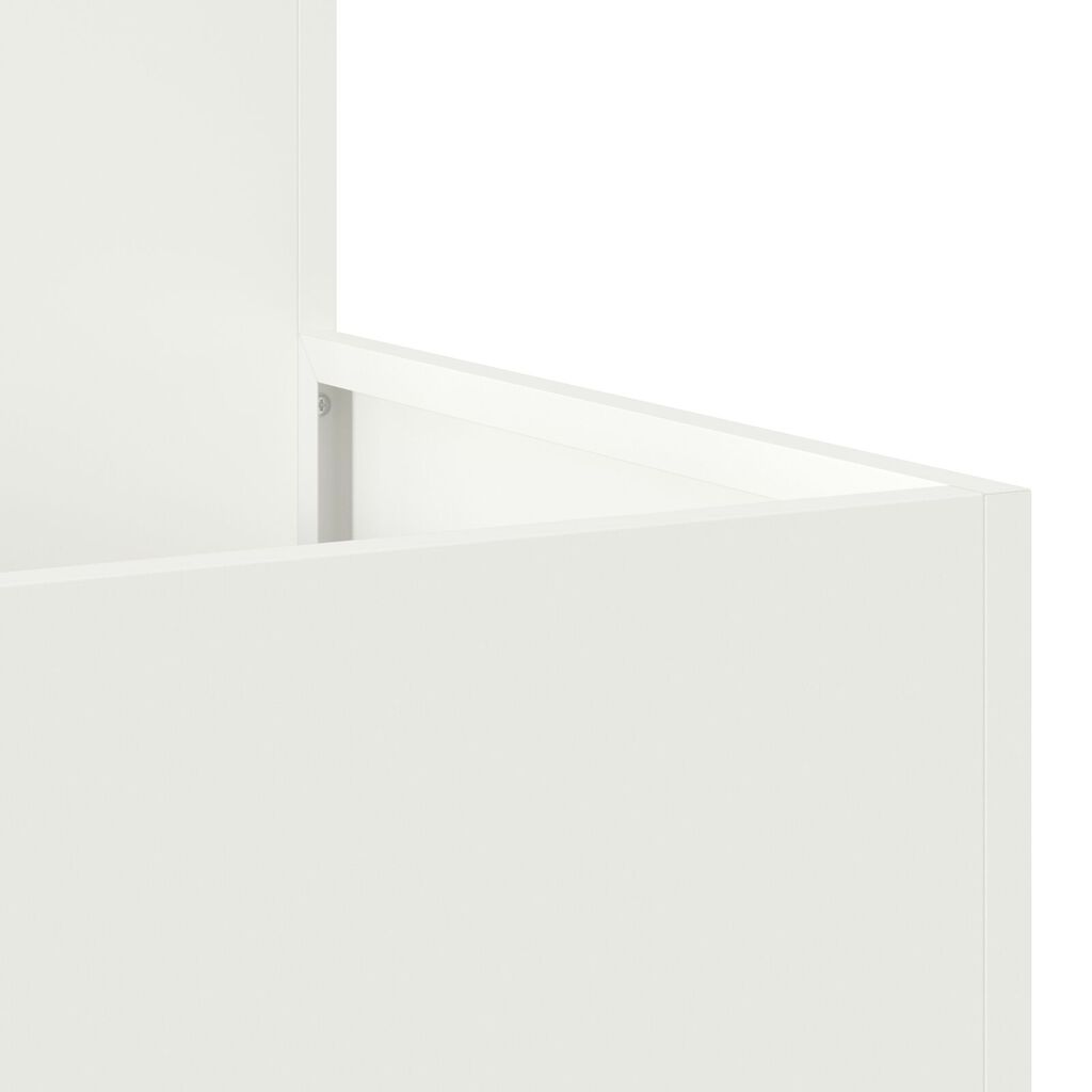 vidaXL Γλάστρα Κήπου 80x80x48 εκ. Λευκό Ατσάλι