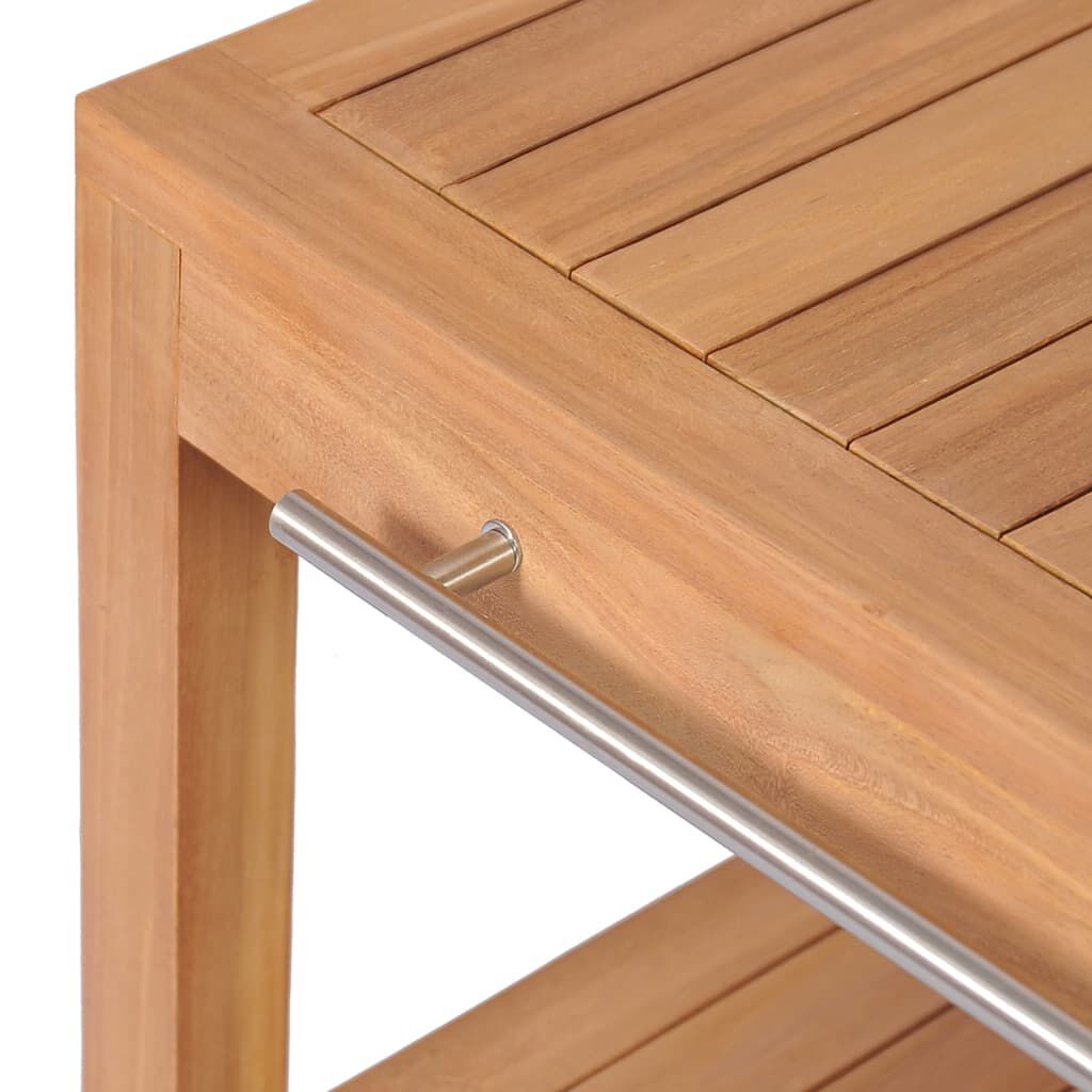 vidaXL Έπιπλο Μπάνιου 74x45x75 εκ. από Μασίφ Ξύλο Teak με 2 Καλάθια