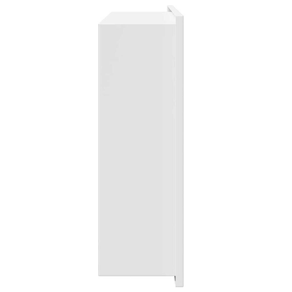 vidaXL Νίτσα Μπάνιου Λευκό 45 x 30 x 9.5 εκ. Ανοξείδωτο ατσάλι