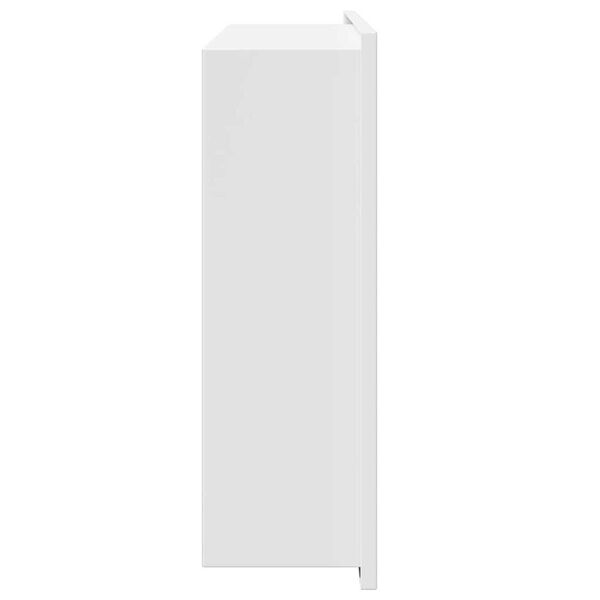 vidaXL Νίτσα Μπάνιου Λευκό 45 x 30 x 9.5 εκ. Ανοξείδωτο ατσάλι