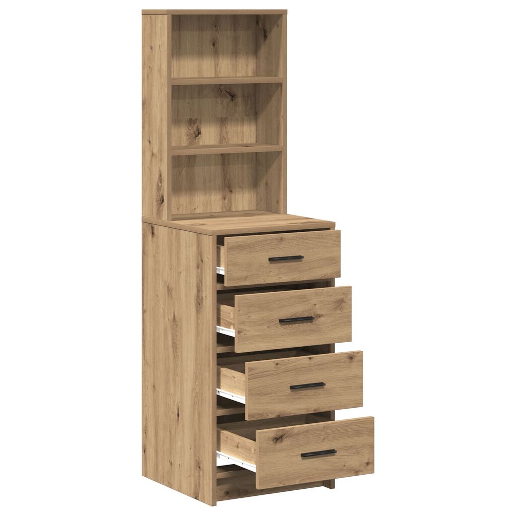 vidaXL Υψηλό ντουλάπι Artisan Δρυς 40x41x135 εκ Επεξεργασμένο ξύλο