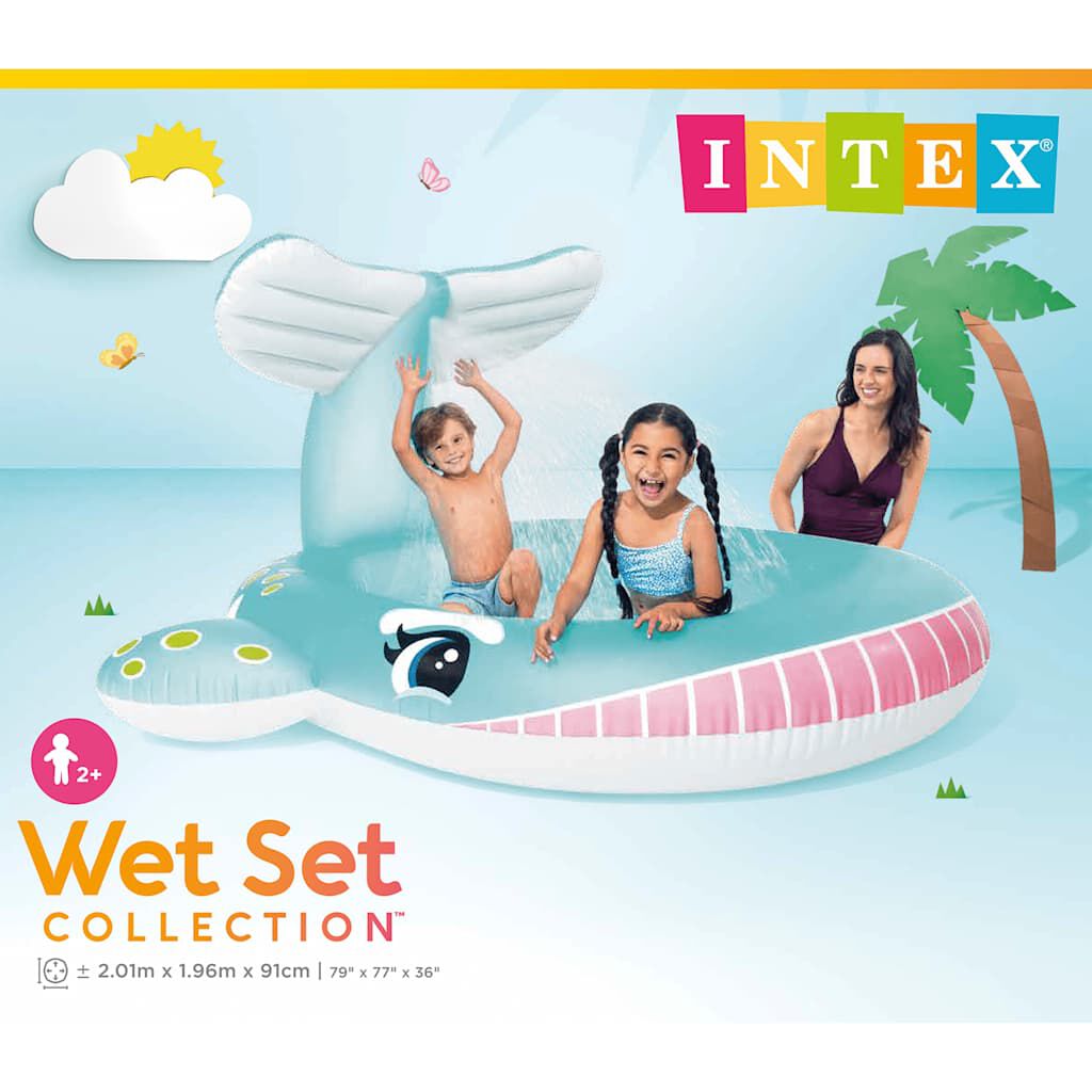 Intex Πισίνα Φάλαινα Με Ψεκαστήρα 201 x 196 x 91 εκ.