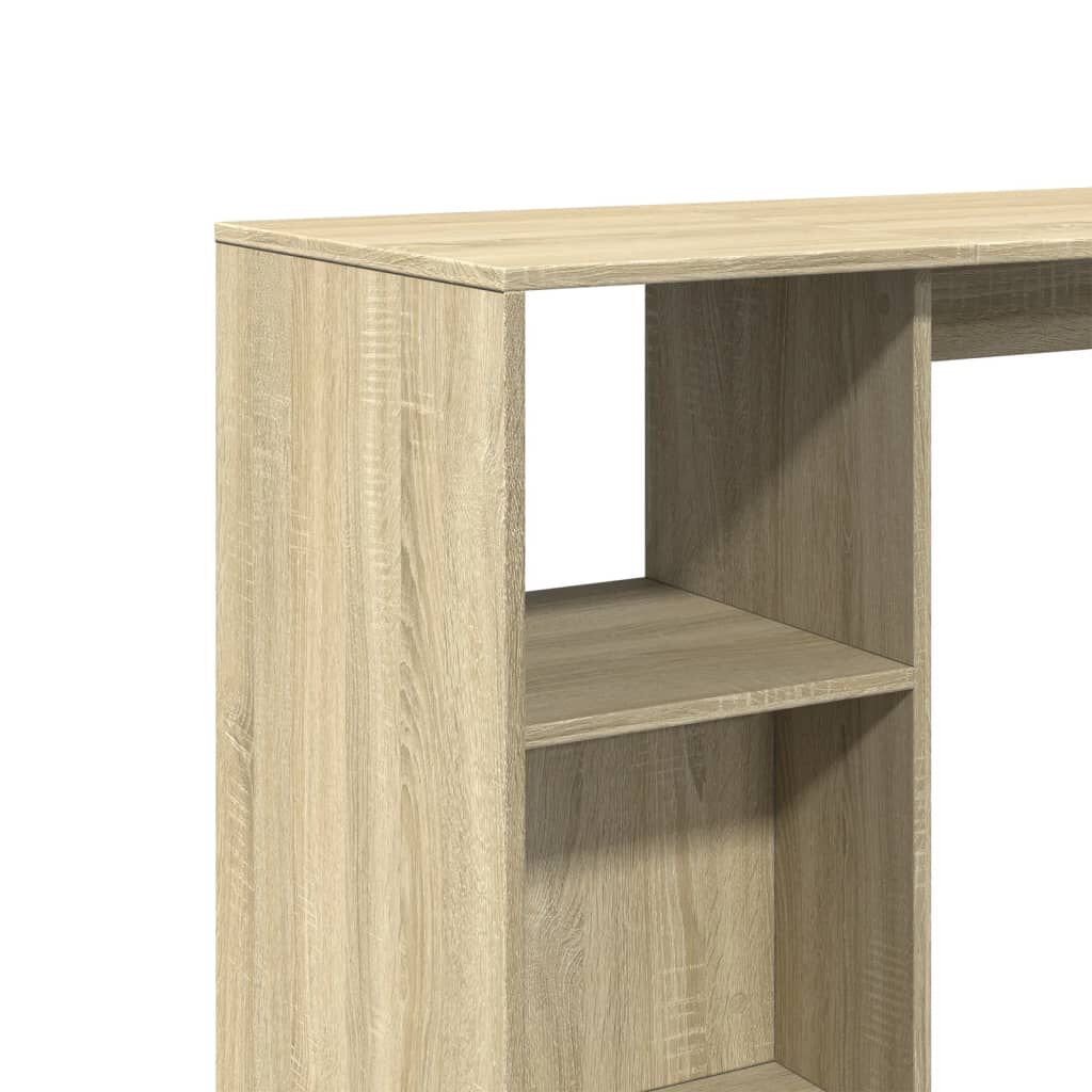 vidaXL Τραπέζι Κονσόλα με Ράφι Sonoma Δρυς 124x46x103,5 εκ Επεξ. Ξύλο