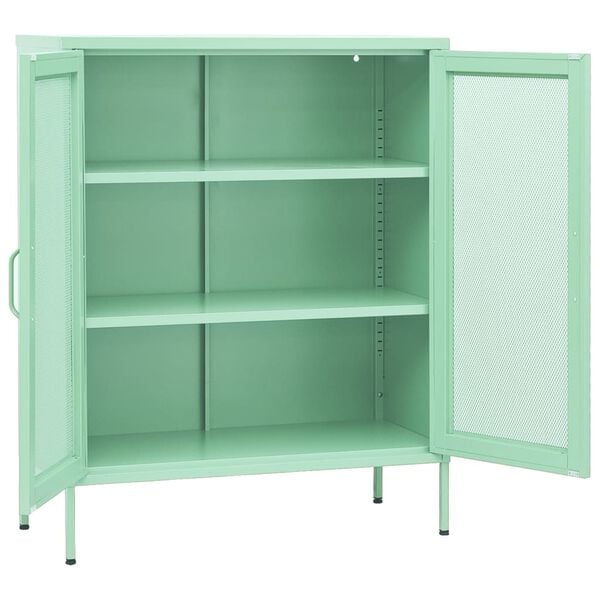 vidaXL Ντουλάπι Αποθήκευσης Χρώμα Μέντα 80 x 35 x 101,5 εκ. Ατσάλινο