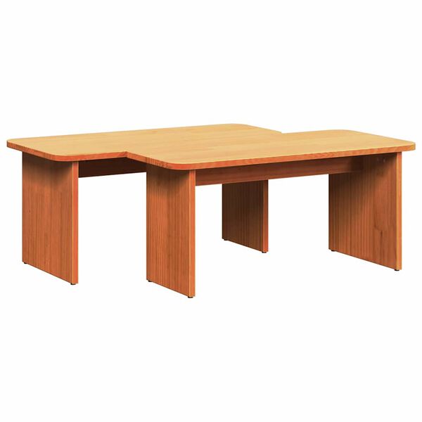 vidaXL Τραπεζάκι σαλονιού 2 pcs Καφέ κεριού 100 x 69 x 35.5 εκατοστά