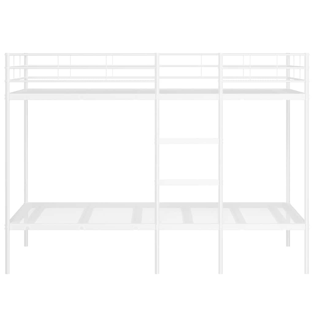 vidaXL Κουκέτα χωρίς στρώμα Λευκό 107x203 cm Ατσάλι