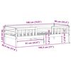 vidaXL Σκελετός Κρεβ. Χωρίς Στρώμα Λευκό 90x190 εκ Μασίφ Πεύκο