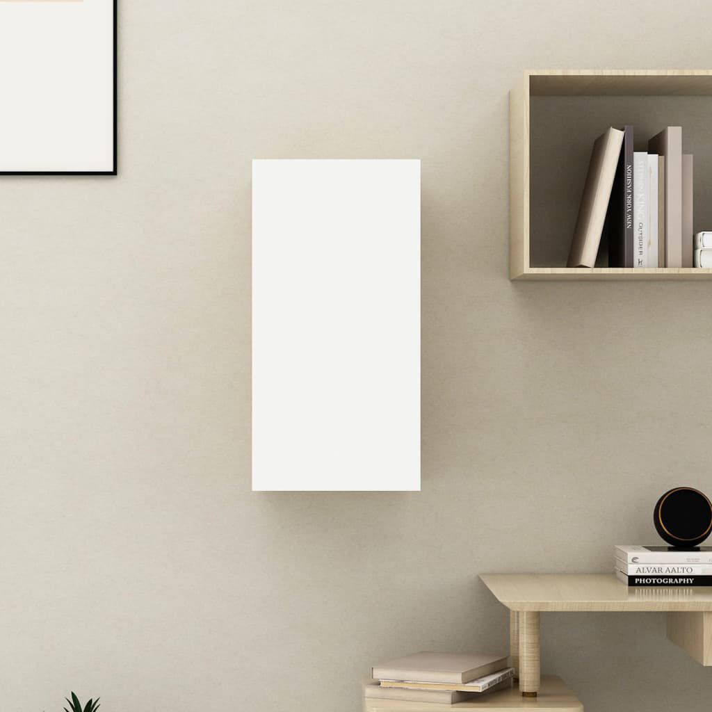 vidaXL Έπιπλο Τηλεόρασης Λευκό 30,5 x 30 x 60 εκ. από Επεξ. Ξύλο