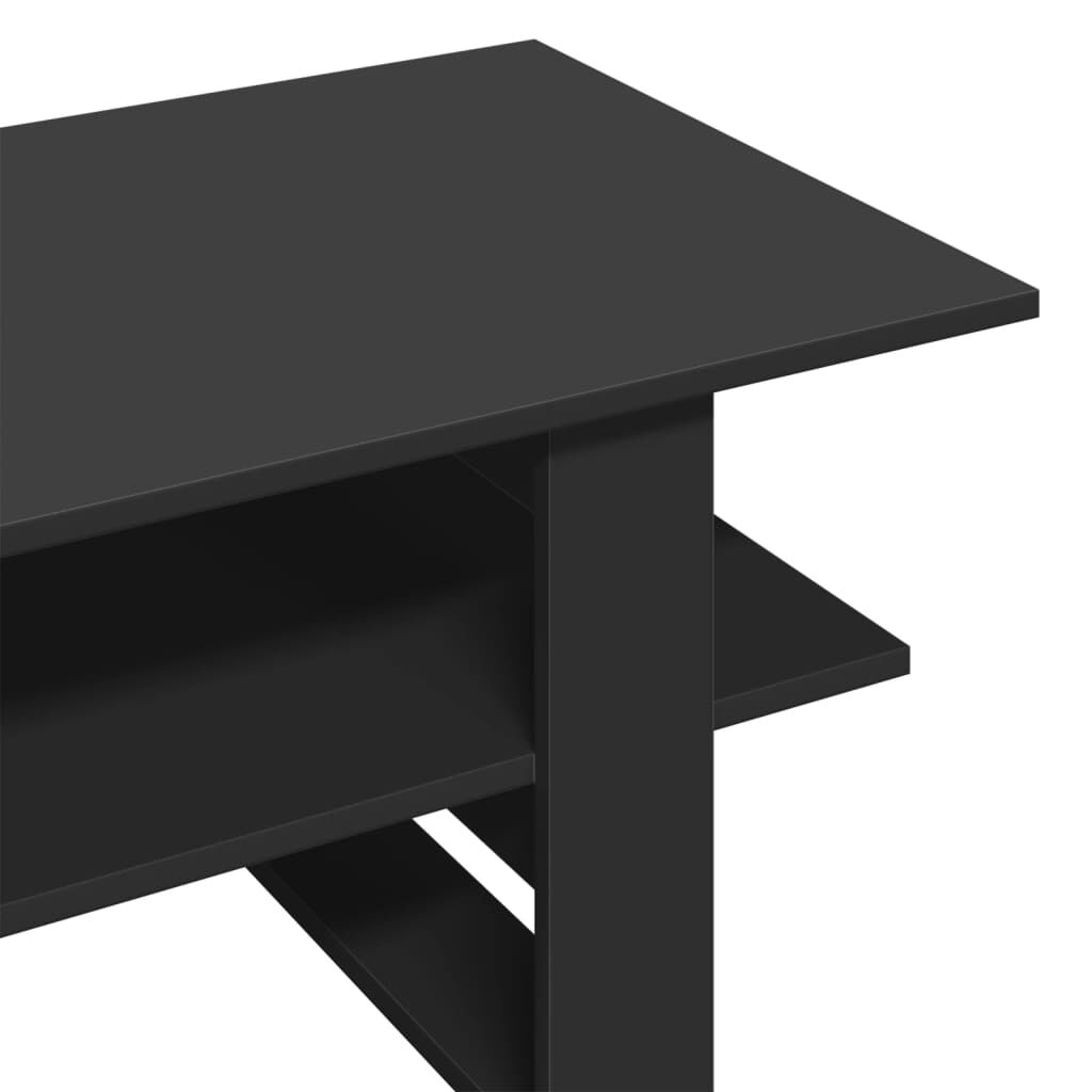 vidaXL Τραπεζάκι Σαλονιού Μαύρο 102 x 55 x 42 εκ. από Επεξεργ. Ξύλο