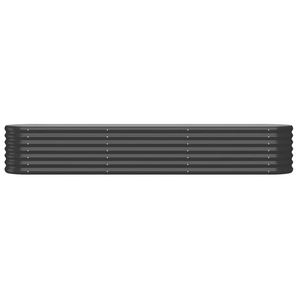 vidaXL Ζαρντινιέρα Ανθρακί 224x40x36 εκ Ατσάλι με Ηλεκτρ. Βαφή Πούδρας