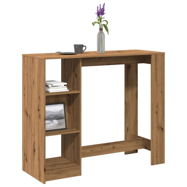 vidaXL Τραπέζι Κονσόλα με Ράφι Καφέ Δρυς 124x46x103,5εκ. Επεξεργ. Ξύλο